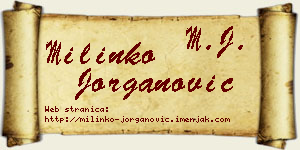 Milinko Jorganović vizit kartica
